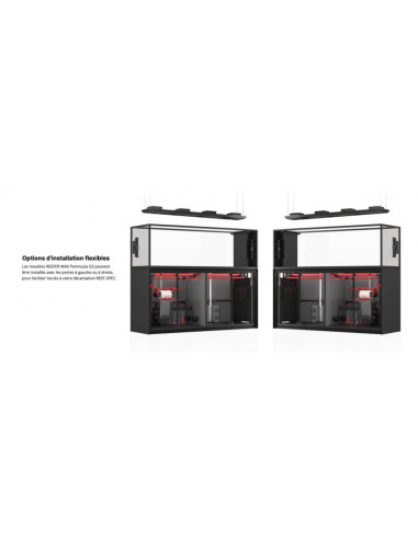 Red Sea Reefer™ MAX PENINSULA 350 G3 Noir (AQUARIUM+MEUBLE+TOUT L'ÉQUIPEMENT)
