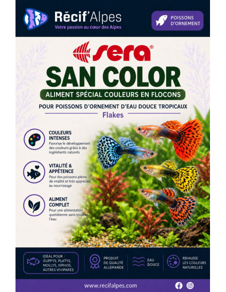 SERA SAN COLOR FLAKES ( vendu au gramme)