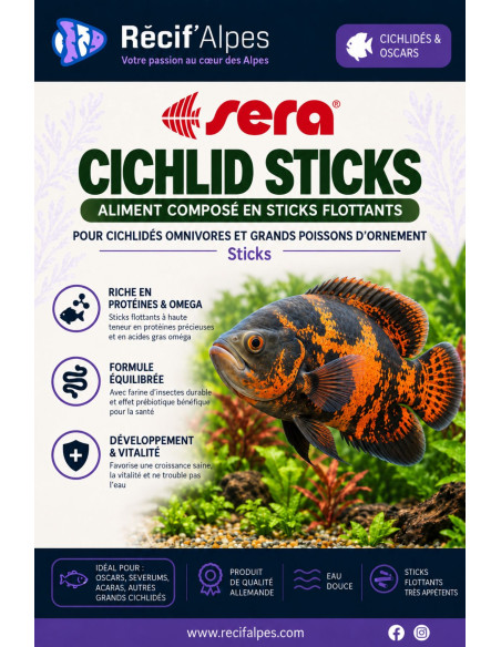 SERA CICHLID STICKS (vendu au gramme)