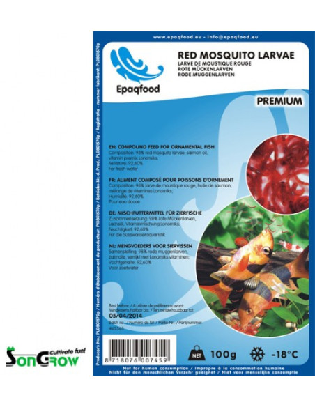 LARVES DE MOUSTIQUES ROUGES - 100 g