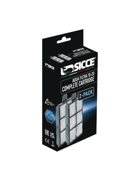 CARTOUCHE COMPLETE pr- filtre AQUAFILTRA 10/20 (2pc) SICCE