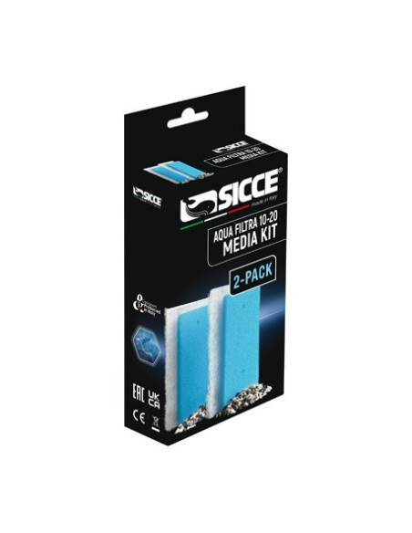 FILTRA MEDIA KIT pr- filtre AQUAFILTRA 10/20 (2pc) SICCE