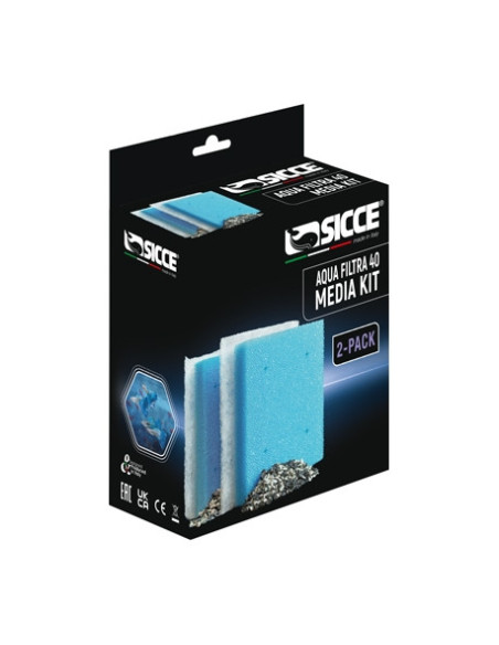 FILTRA MEDIA KIT  AQUAFILTRA 40 (2pc) SICCE